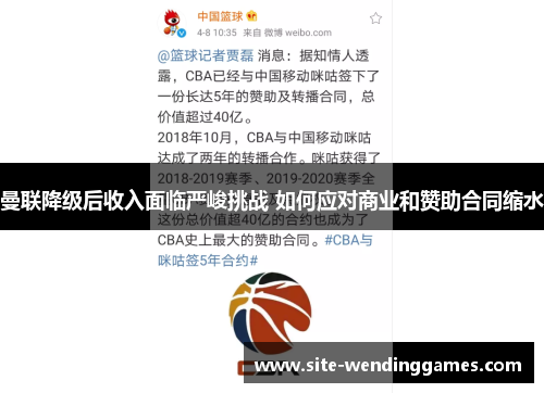 曼联降级后收入面临严峻挑战 如何应对商业和赞助合同缩水